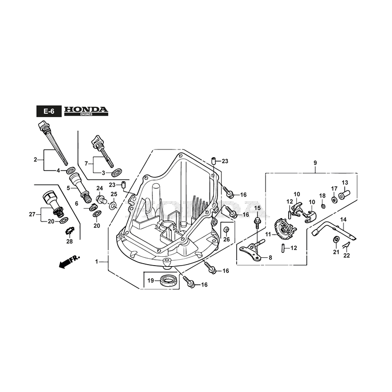 Mountfield HP45H (HP45H  (2016)) Parts Diagram, Oil Pan