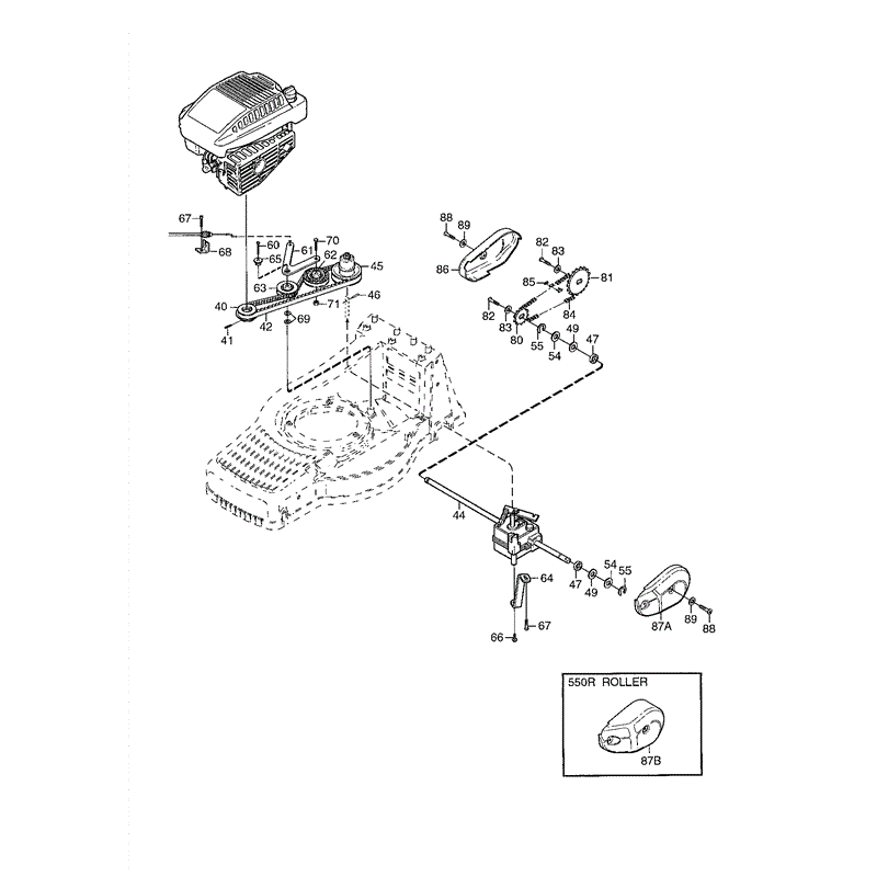 Mountfield 550R Petrol Lawnmower (01-2002) Parts Diagram, Page 3