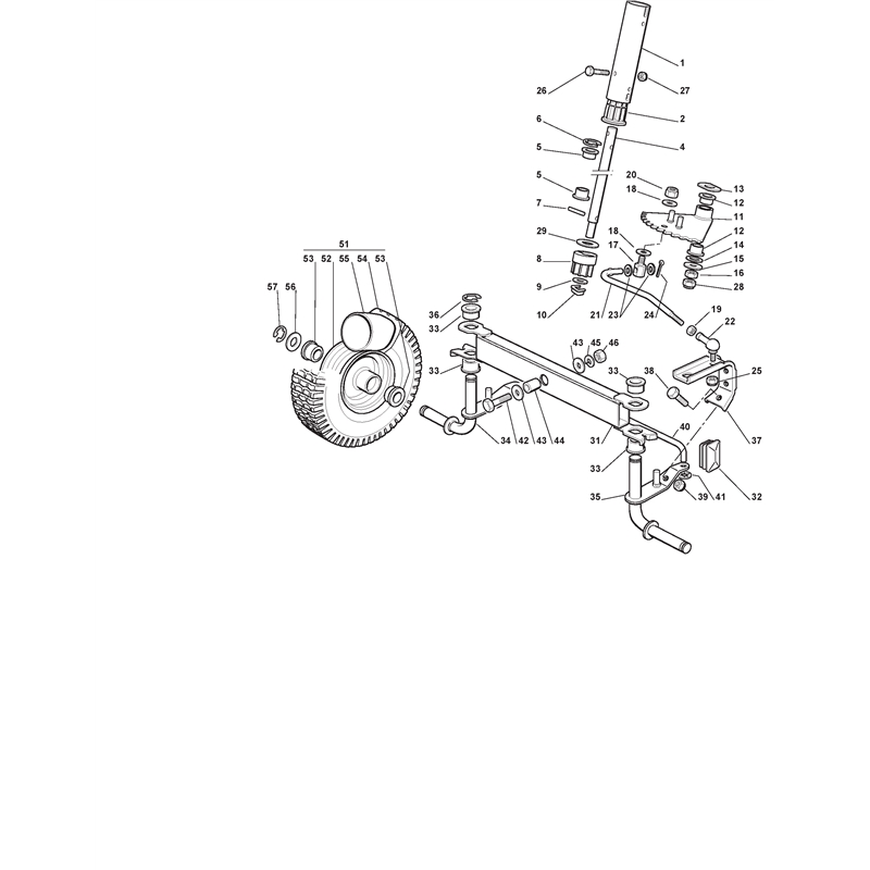Mountfield 725V Ride-on (2T0314483-UM9 [2011-2013]) Parts Diagram, Steering