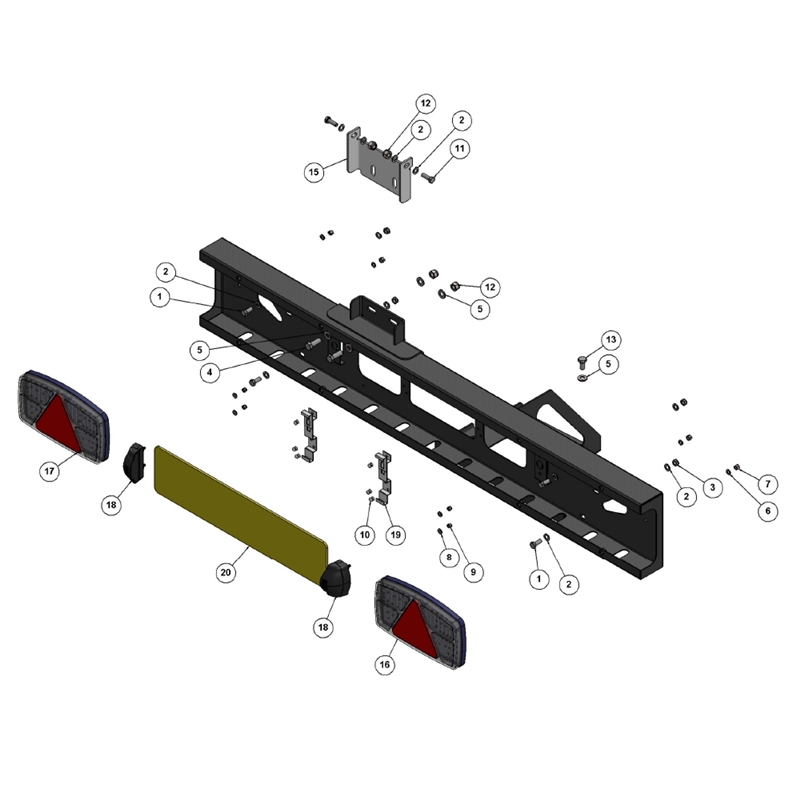 Timberwolf TW230DHB (07-18) Parts Diagram, CHASSIS LIGHTBOARD