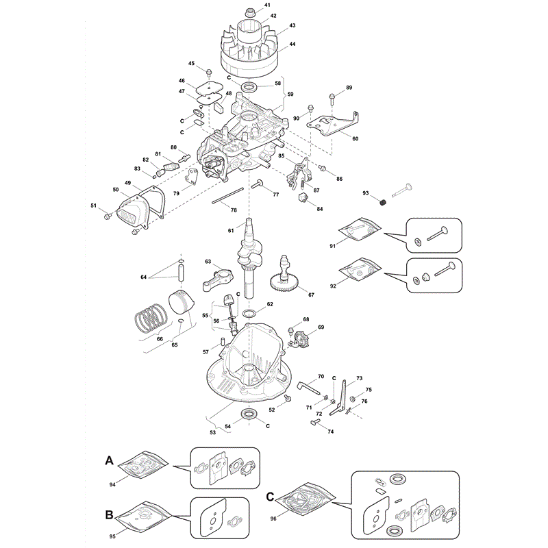 Castel / Twincut / Lawnking RSCT100 (2012) Parts Diagram, Page 2