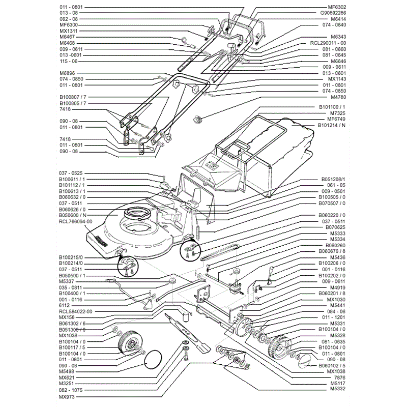 Mountfield Tuffcut (MP90401) Parts Diagram, Page 1