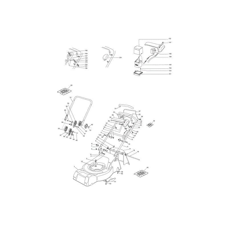 Castel / Twincut / Lawnking NG504TR (2005) Parts Diagram, Page 1