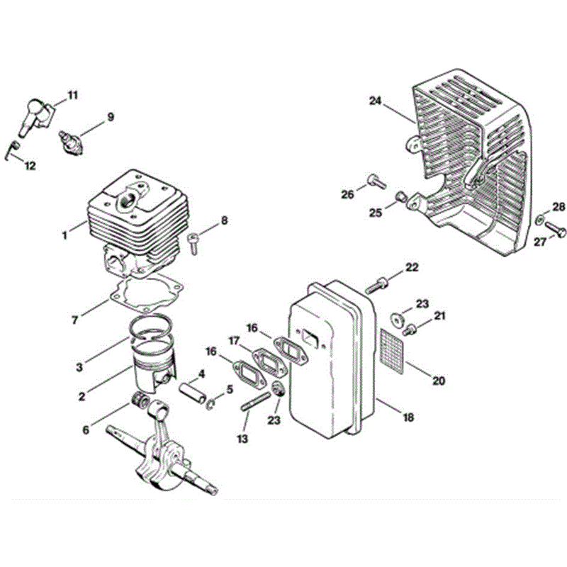 Stihl TS 360 Disc Cutter (TS360) Parts Diagram, B-Cylinder