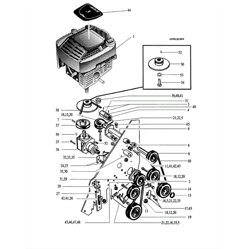 Hayter Ambassador Cylinder Lawnmower (390L-392L) Parts Diagram, Mainframe Assy2