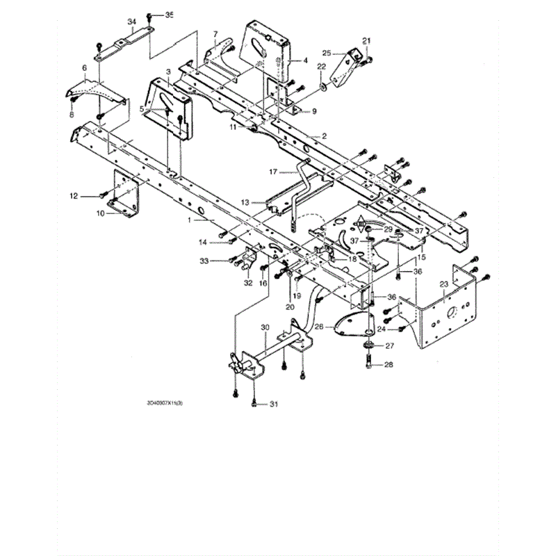 Hayter 12/40 (DC1240) Parts Diagram, Frame Assy