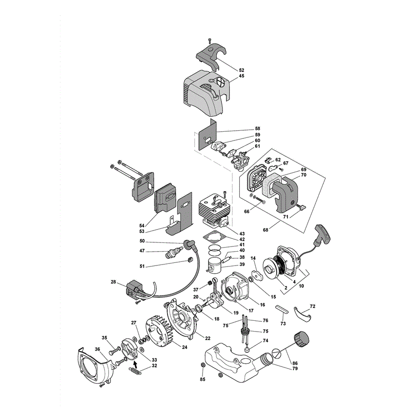 Castel / Twincut / Lawnking XB26J (2011) Parts Diagram, Engine