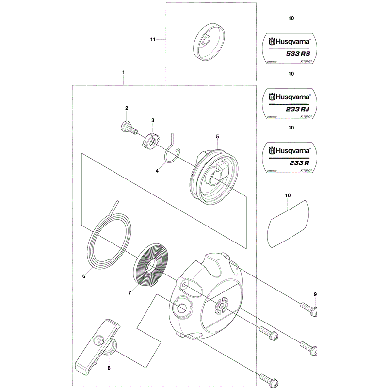 Husqvarna  233RJ (2011) Parts Diagram, Page 11