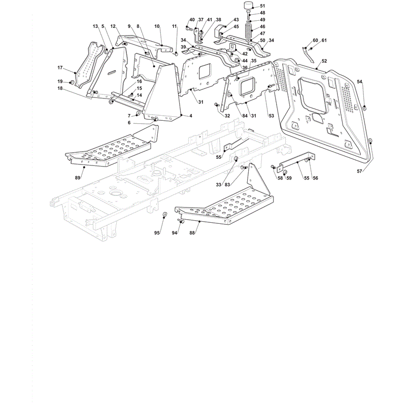 Castel / Twincut / Lawnking PG170 (2012) Parts Diagram, Chassis