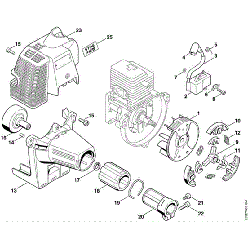 Stihl FH 75 Scrub Cutter (FH75) Parts Diagram, C-Ignition system
