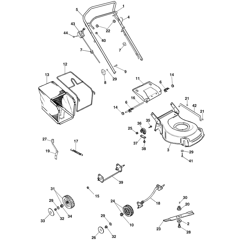 Oleo-Mac G 48 PBQC (G 48 PBQC) Parts Diagram, Complete illustrated parts list