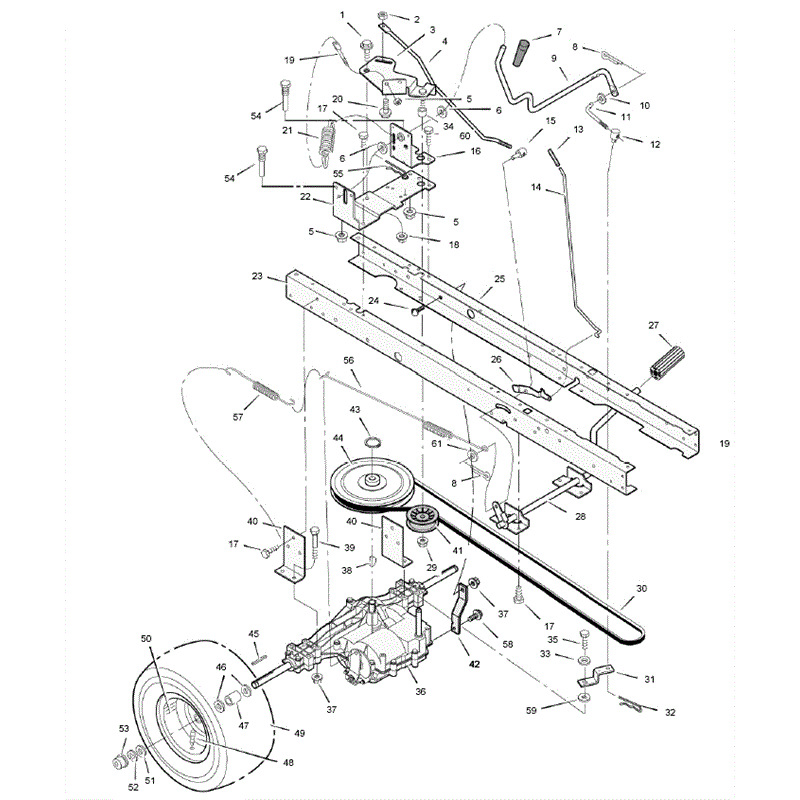 Hayter 13/30 (131E270000001-131E270999999) Parts Diagram, Motion Drive