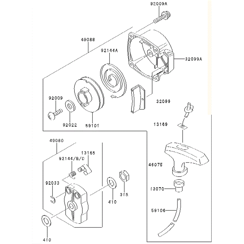 Kawasaki KRB400A (HA400A-BS50) Parts Diagram, STARTER