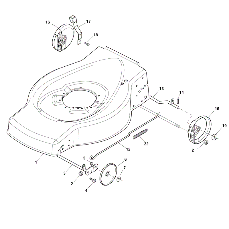 Mountfield SP454 (RM45 140cc OHV) (2013) Parts Diagram, Page 1