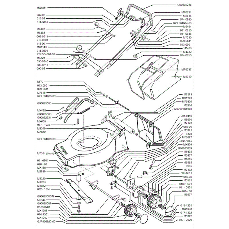 Mountfield Mercury-Jupiter (MP86806) Parts Diagram, Page 1