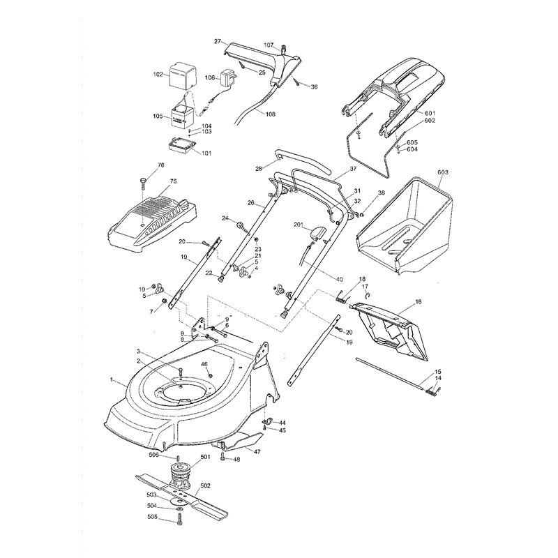 Mountfield 46RPD Petrol Lawnmower (01-2003) Parts Diagram, Page 2