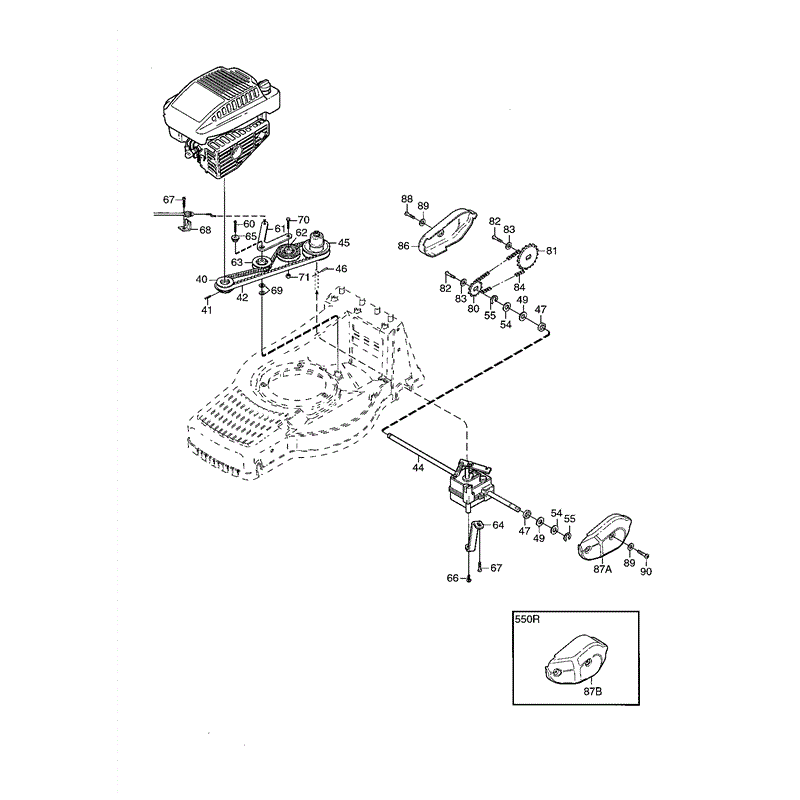 Mountfield 480R Petrol Lawnmower (01-2003) Parts Diagram, Page 3