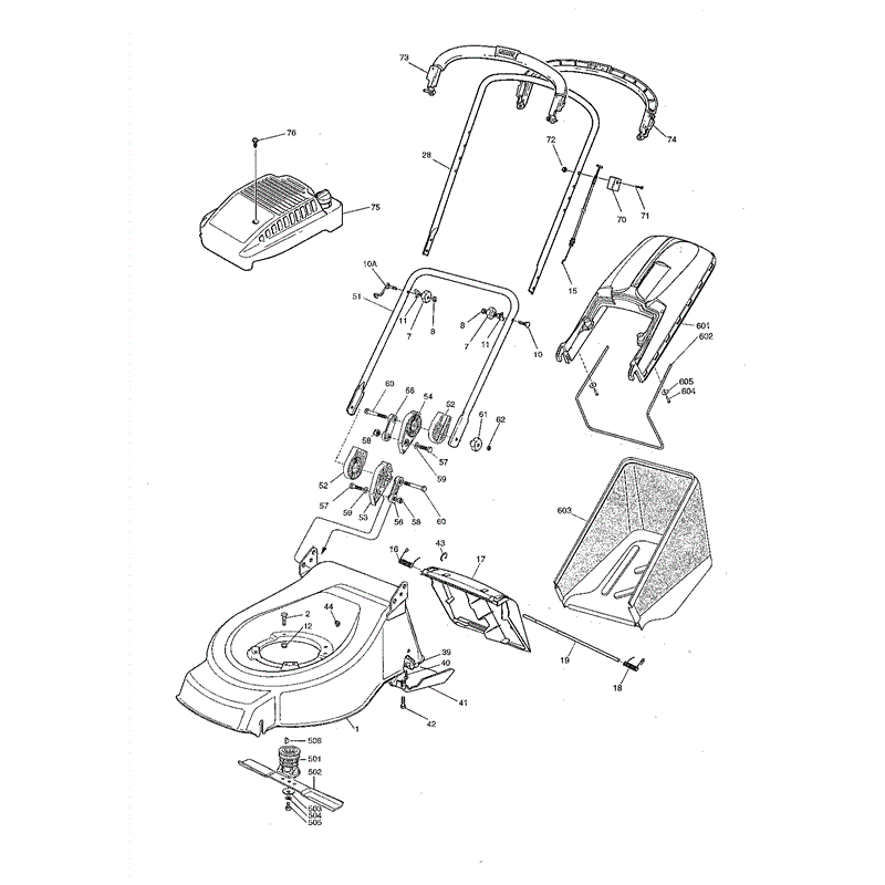 Mountfield 51PD Petrol Rotary Mower (01-2003) Parts Diagram, Page 1