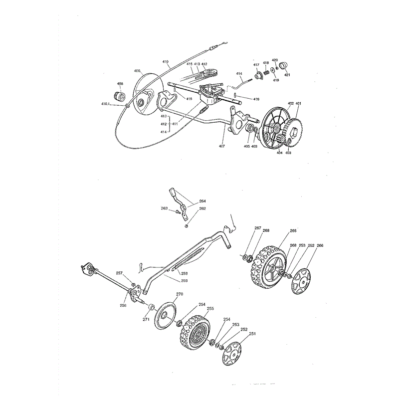 Mountfield 51PD Petrol Rotary Mower (01-2003) Parts Diagram, Page 2