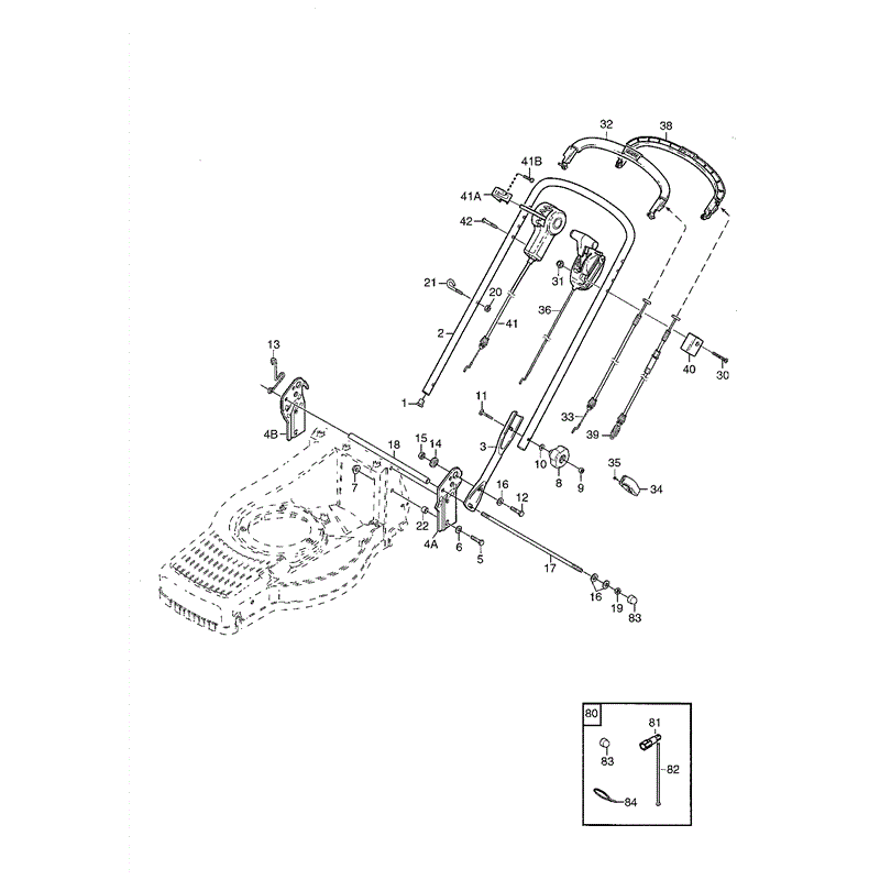 Mountfield 550R Petrol Lawnmower (01-2003) Parts Diagram, Page 2