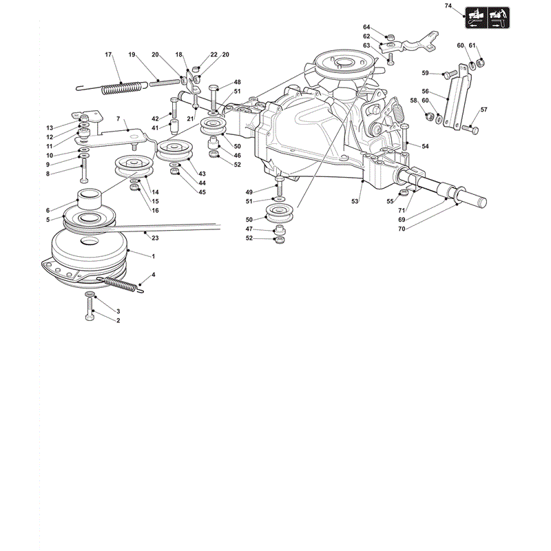 Castel / Twincut / Lawnking PT150HD (2012) Parts Diagram, Transmission 
