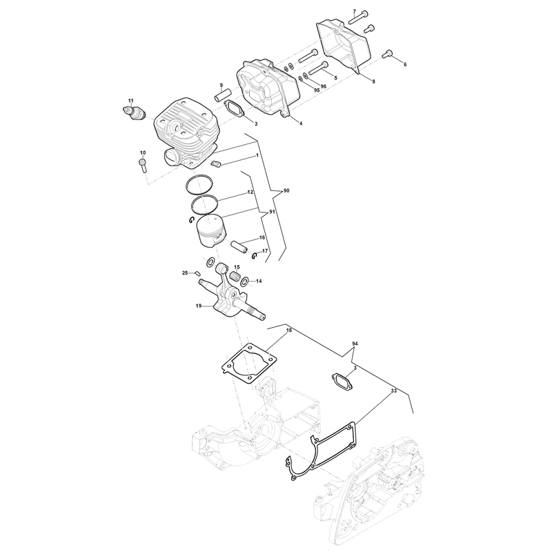 Mountfield MC 4216 (240421603-M17 [2017-2022]) Parts Diagram, Engine