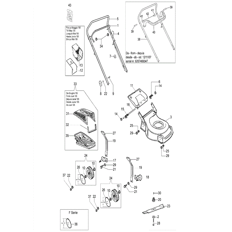 Efco LR 48 PB B&S Lawnmower (2009) Parts Diagram, Page 1