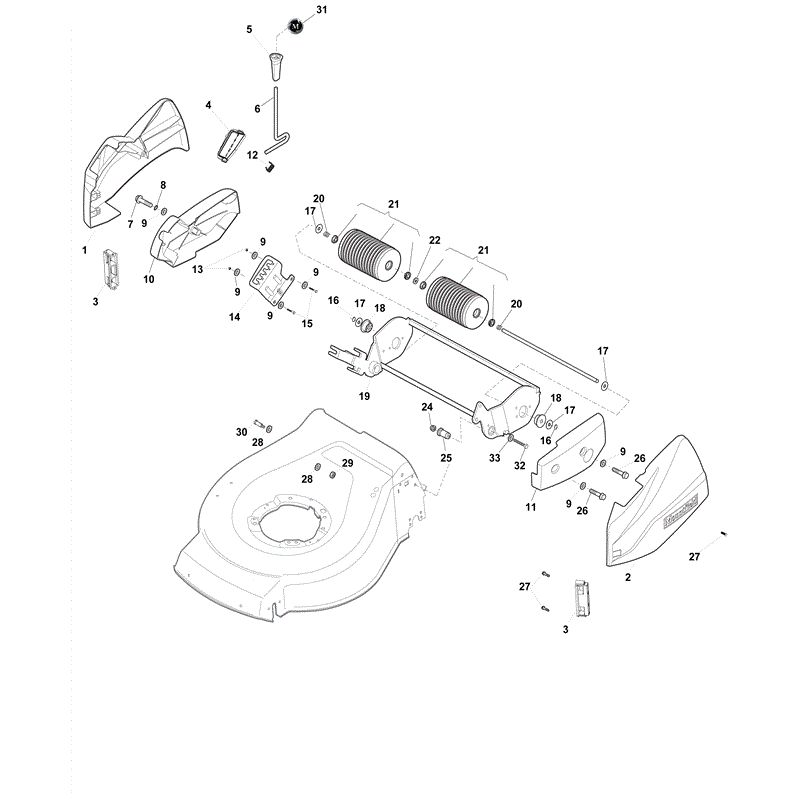 Mountfield HP46R (RSC100 OHV) (2012) Parts Diagram, Page 4