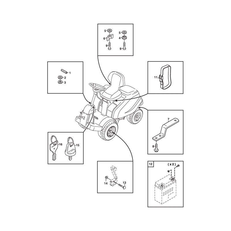 Stiga VILLA 13 HST (13-2729-75 [2015]) Parts Diagram, Assembly parts_0