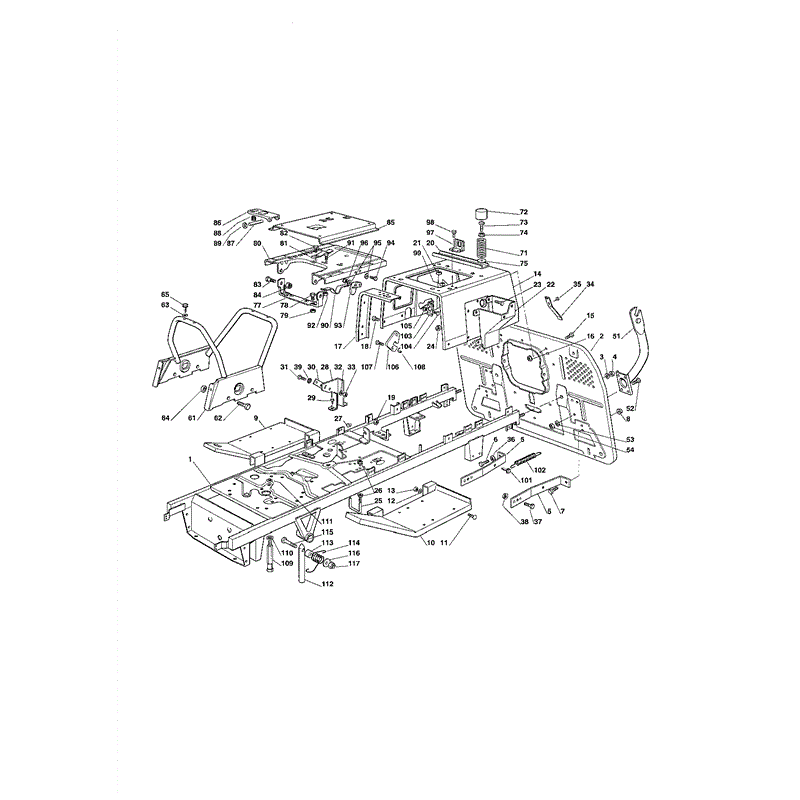 Mountfield 1740H Lawn Tractor (01-2004) Parts Diagram, Page 5
