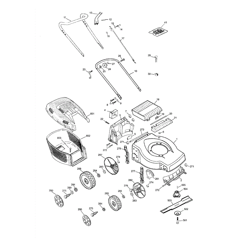 Mountfield HP470 (01-2004) Parts Diagram, Page 1