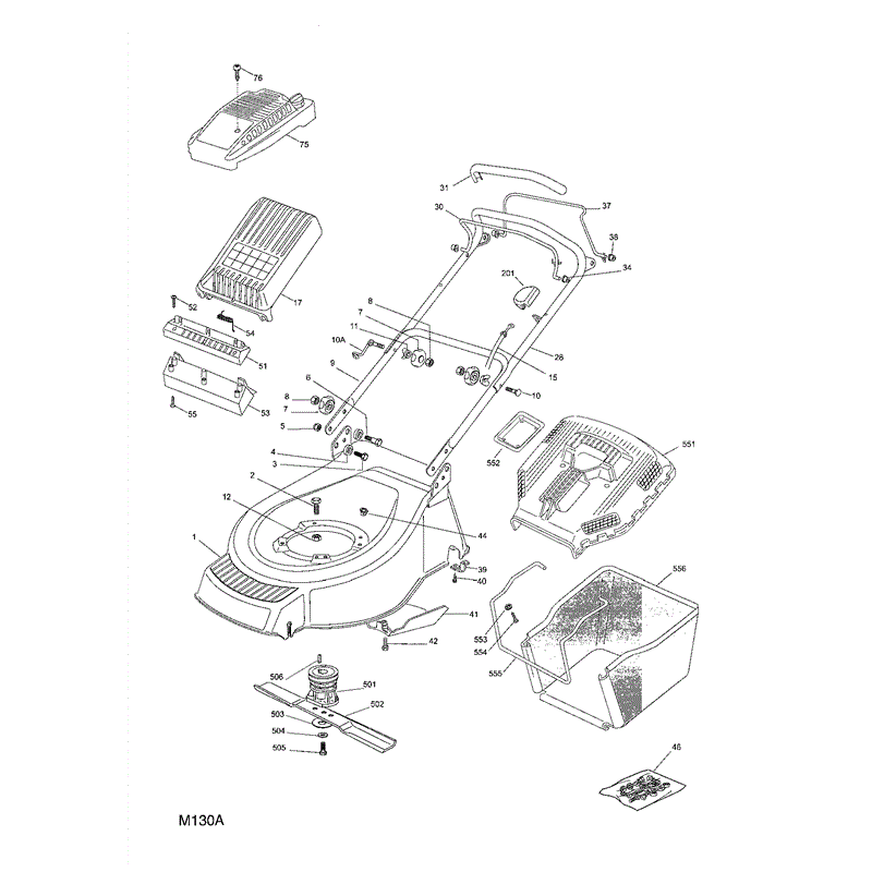 Mountfield SP530 (01-2004) Parts Diagram, Page 1