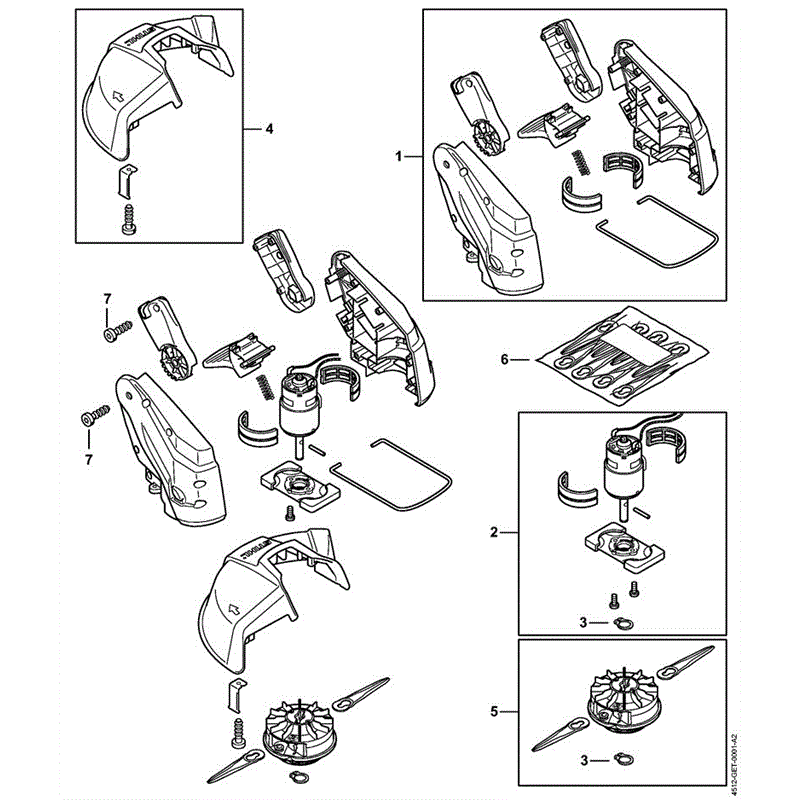 Stihl FSA 45 Cordless Brushcutter (FSA 45) Parts Diagram, C ELECTRIC MOTOR