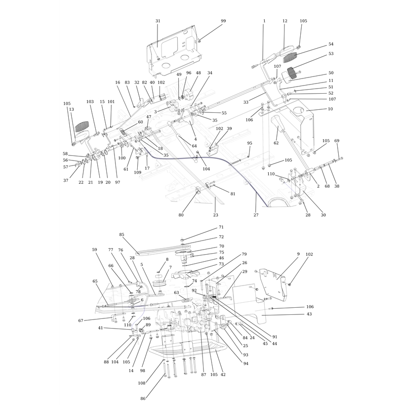 Oleo-Mac CHEYENNE (B&S) 92 4x4 Cat.2015 (CHEYENNE (B&S) 92 4x4 Cat. 2015) Parts Diagram, Control