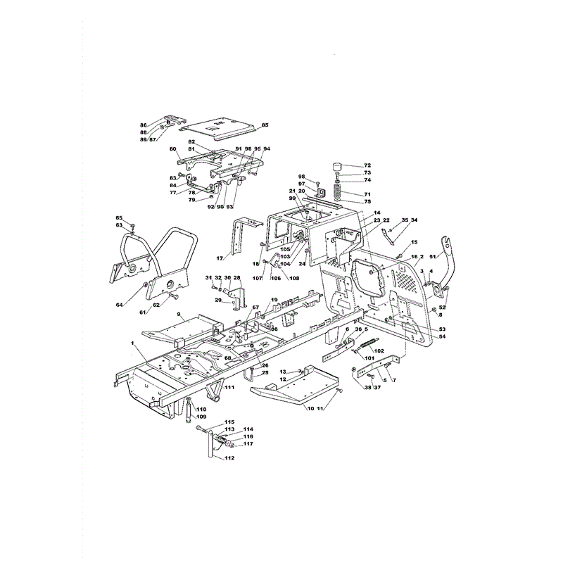 Mountfield 2040H Lawn Tractor  (01-2005) Parts Diagram, Page 5