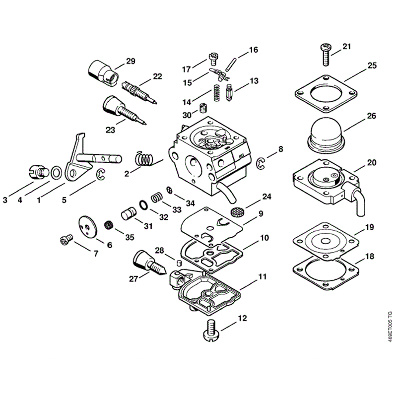Stihl MM 55 Multi Tool Engine (MM 55) Parts Diagram, Carburetor C1Q-S79