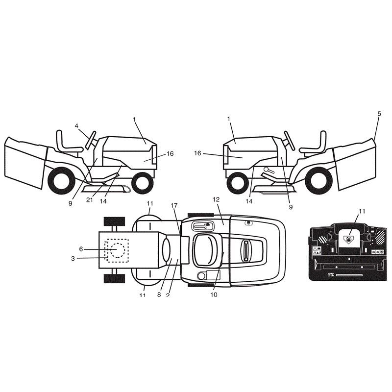 McCulloch M125-97HRB (96061031400 - (2010)) Parts Diagram, Page 1