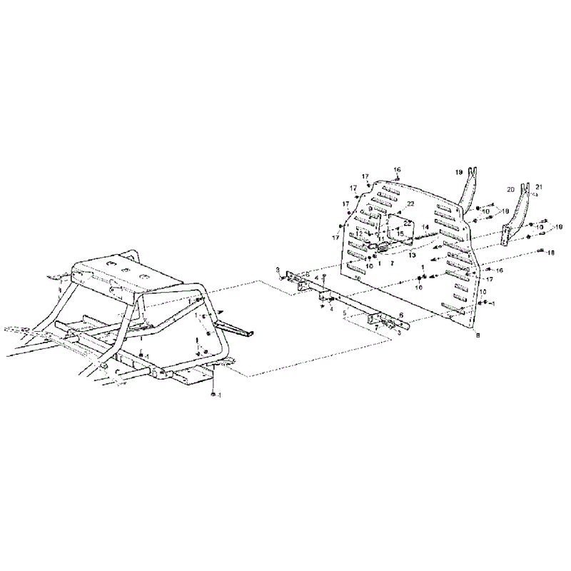 Hayter RS14/82 (14/32) (148B001001-148B099999) Parts Diagram, Grassbag Mounting