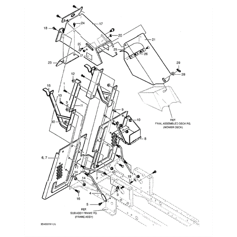 Hayter 12/40 (DC1240) Parts Diagram, Rear Chassis Assy1