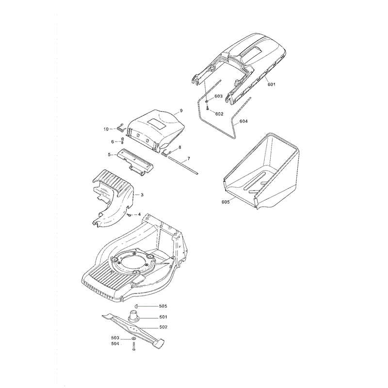 Mountfield 550R Petrol Lawnmower (01-2005) Parts Diagram, Page 1