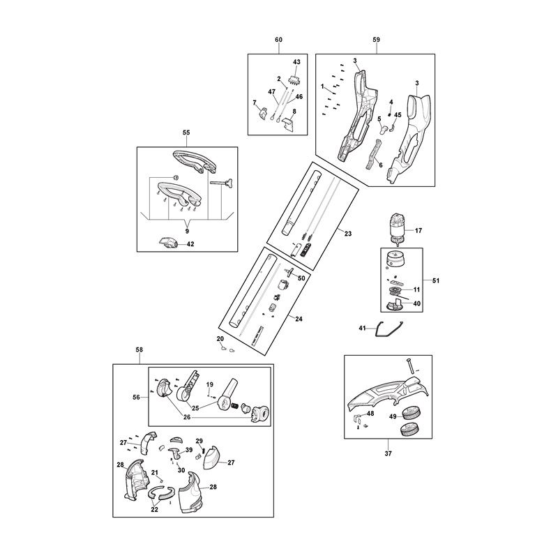 Mountfield MT 48 Li (271300003-M15 [2015-2019]) Parts Diagram, Battery Brushcutter
