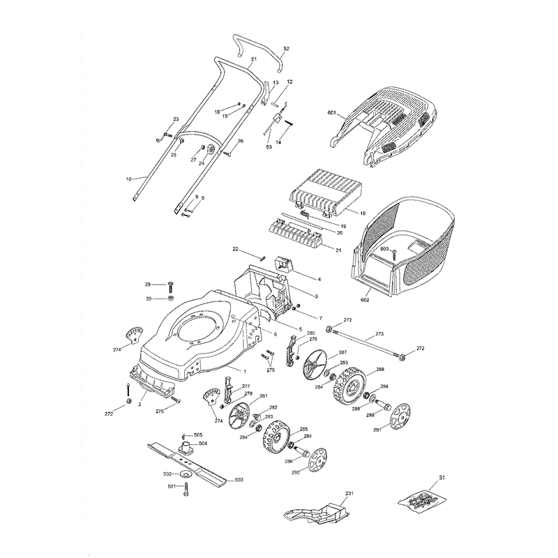 Mountfield HP470 (01-2005) Parts Diagram, Page 1