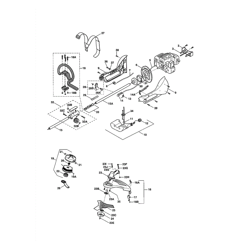 Mountfield MB 22CX Petrol Brushcutter [282020001] (01-2005) Parts Diagram, Page 1