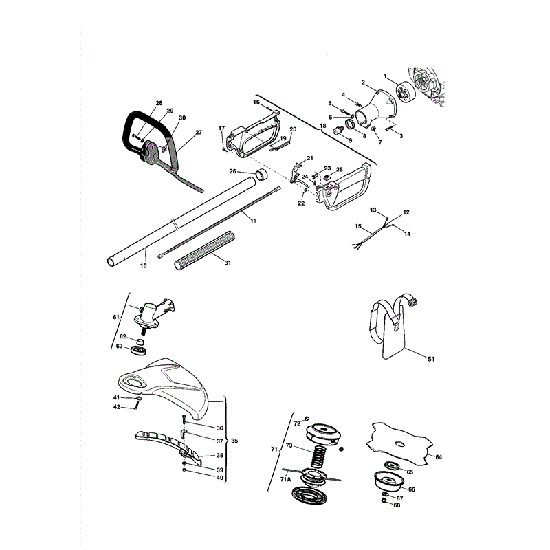 Mountfield MB 26 Petrol Brushcutter [282820003] (01-2005) Parts Diagram, Page 1