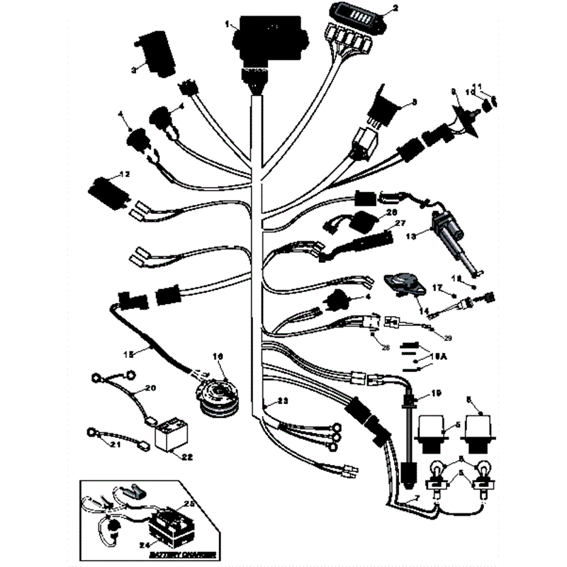 Westwood T Series 4WD B&S From 01/2008 on (2008 On) Parts Diagram, DH Wiring Loom