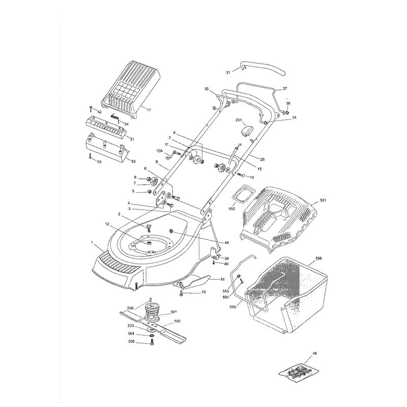 Mountfield SP530 (01-2005) Parts Diagram, Page 1
