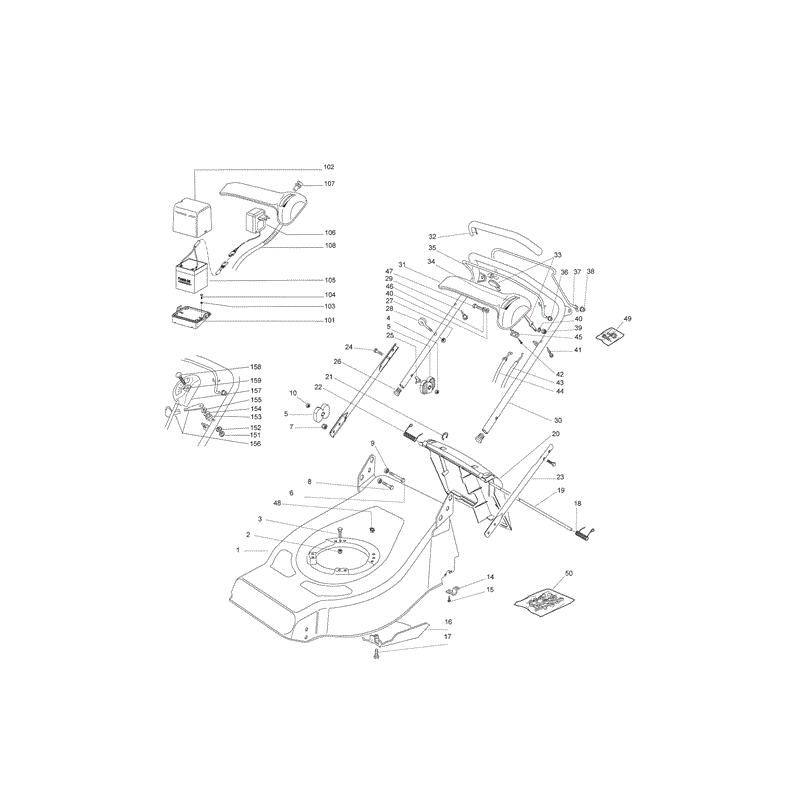 Castel / Twincut / Lawnking R484TRROLLER (R484TREROLLER) Parts Diagram, Page 1