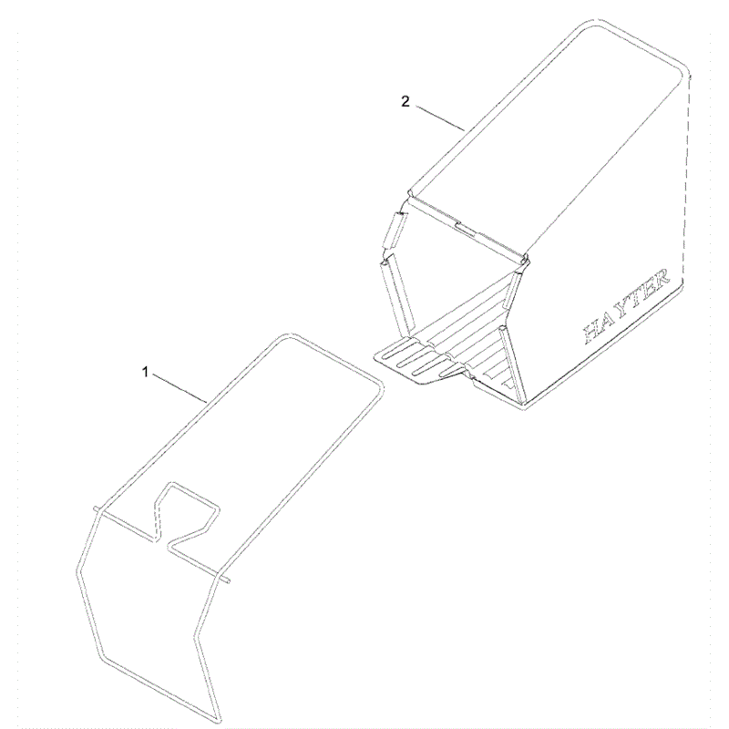 Hayter R48 Recycling (447) (447F310000001 - 447F310999999) Parts Diagram, Grassbag Assembly
