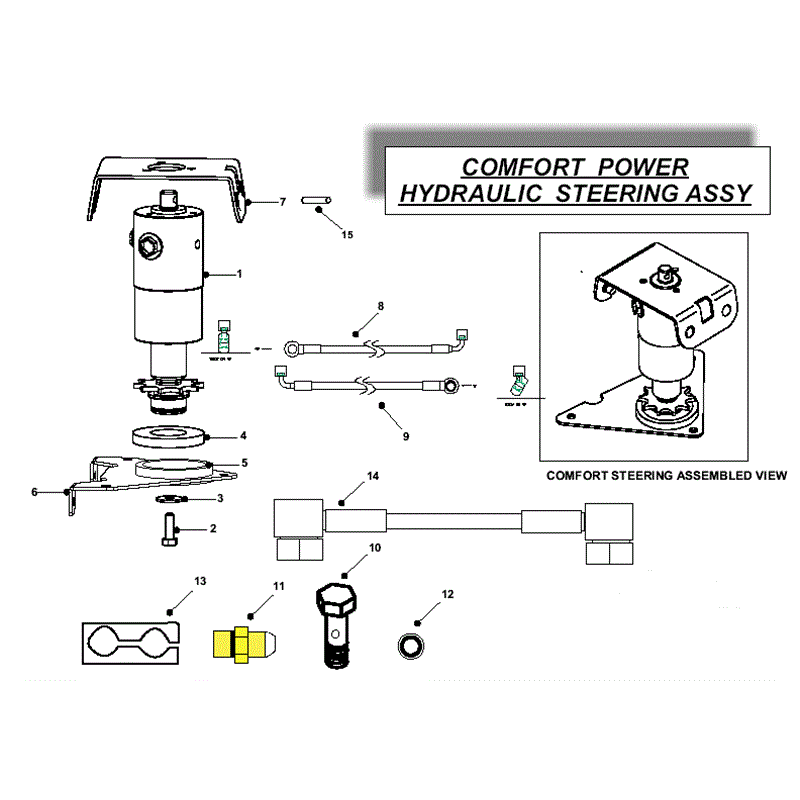 Countax X Series Rider 2008 (2008) Parts Diagram, Comfort Power Hydraulic Steering Assembly