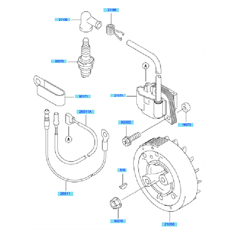 Kawasaki KBL23A (HA023G-AS51) Parts Diagram, Electric Equipment